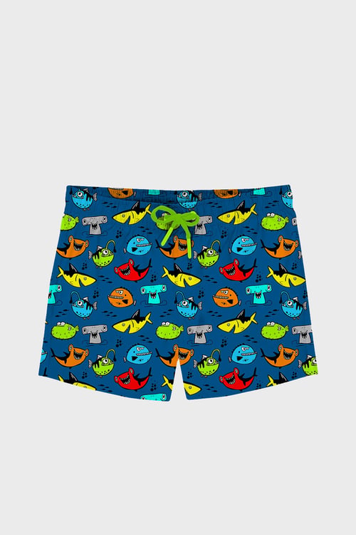 Aquatic Desenli Erkek Çocuk Mayo Short SO2531000002 PETROL