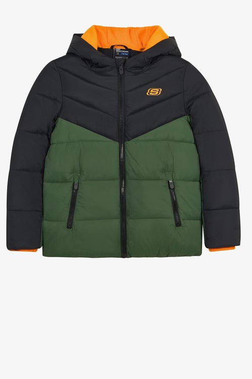 B Puffer Kapitoneli Kapüşonlu Yaka Şişme Erkek Çocuk Mont SK26201401602 SİYAH