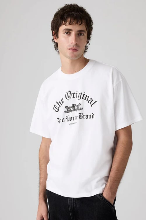 Baskılı % 100 Pamuk Bisiklet Yaka Erkek T Shirt 008B4-0000 BEYAZ