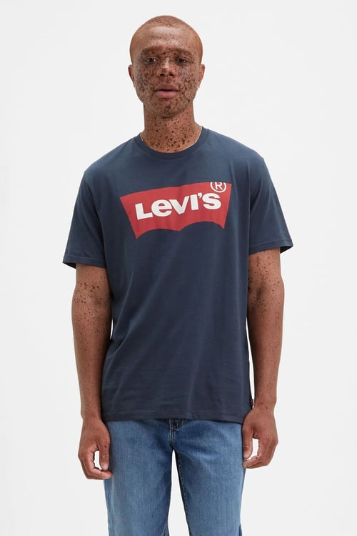 Baskılı Bisiklet Yaka % 100 Pamuk Erkek T Shirt 17783-0313 LACİVERT