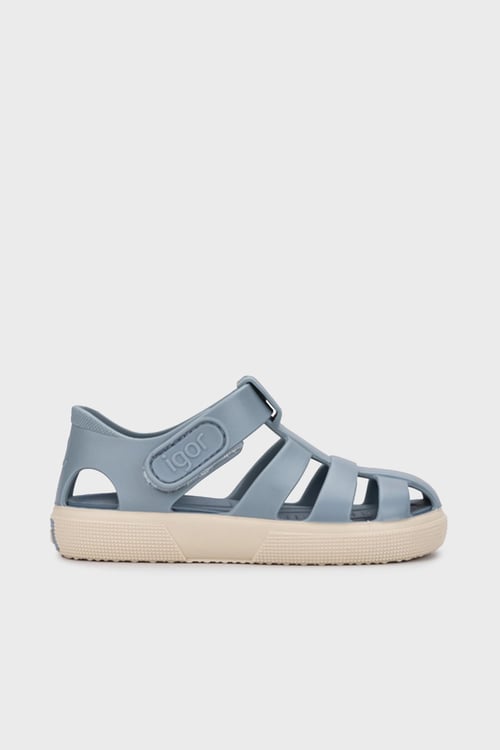 Bay Cırtlı Kafes Tasarımlı Unisex Çocuk Sandalet S10340 KOYU YEŞİL