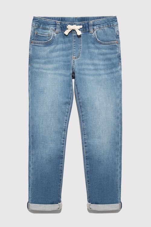 Ben Pamuklu Slim Straight Fit Normal Bel Düz Paça Jeans Erkek Çocuk Kot Pantolon 6011656-A2944 MAVİ