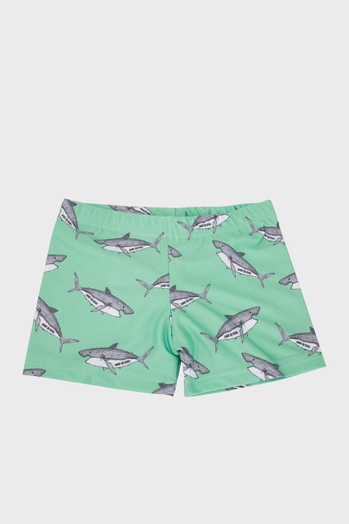 Berko Mint Shark Desenli Erkek Çocuk Mayo Short SM22120205 YEŞİL
