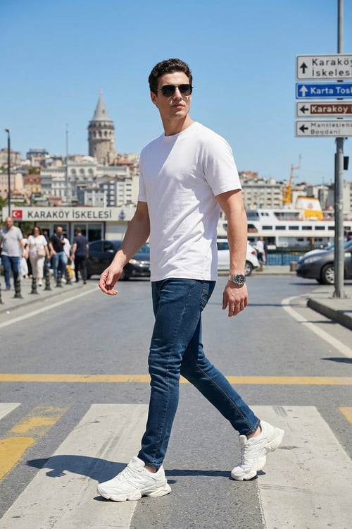 Buratti Dar Kalıp Düşük Bel Dar Paça Jeans Erkek Kot Pantolon 1115C55NAPOLI YEŞİL-MAVİ