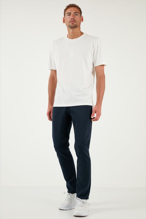 Buratti Pamuklu Regular Fit Normal Bel Boru Paça Jeans Erkek Kot Pantolon 2210S64PARMA İNDİGO