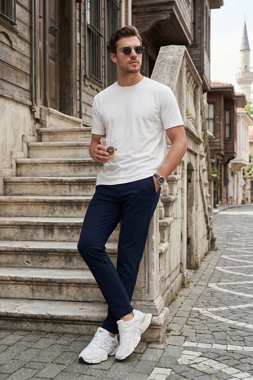 Buratti Slim Fit Normal Bel Daralan Paça Erkek Pantolon 6843660 LACİVERT
