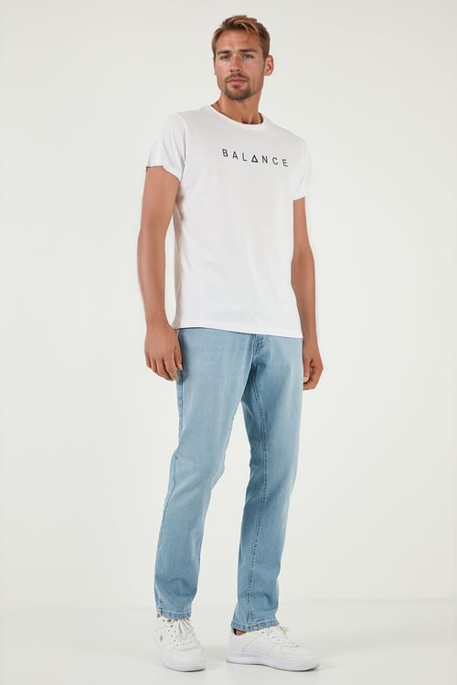 Buratti Streç Pamuklu Regular Fit Normal Bel Boru Paça Jeans Erkek Kot Pantolon 2201S512PARMA AÇIK MAVİ