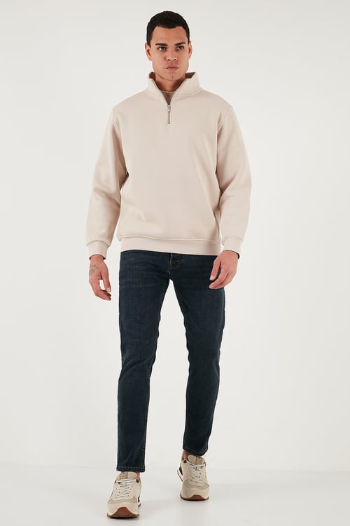 Buratti Streç Pamuklu Slim Fit Normal Bel Dar Paça Jeans Erkek Kot Pantolon 1124C45NAPOLI MAVİ