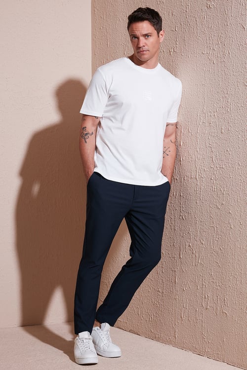 Buratti Streç Regular Fit Normal Bel Düz Paça Jogger Erkek Pantolon CF25617953 LACİVERT