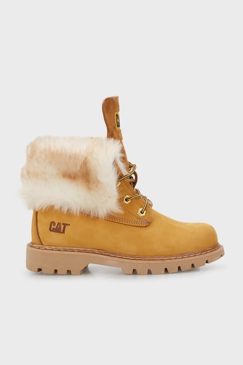 Cat Tüylü Utah Fur Kaymaz Taban Deri Bayan Bot 015Z101184 Honey Nubuk