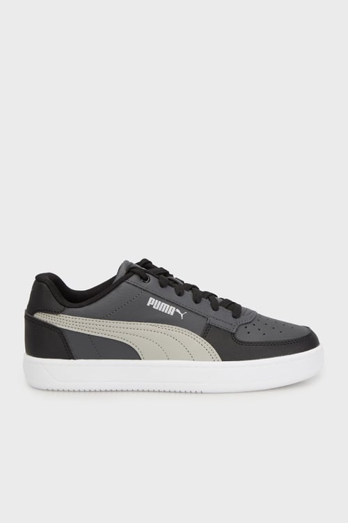 Caven 2.0 Jr Deri Logolu Sneaker Unisex Çocuk Ayakkabı 39383758 GRİ-SİYAH