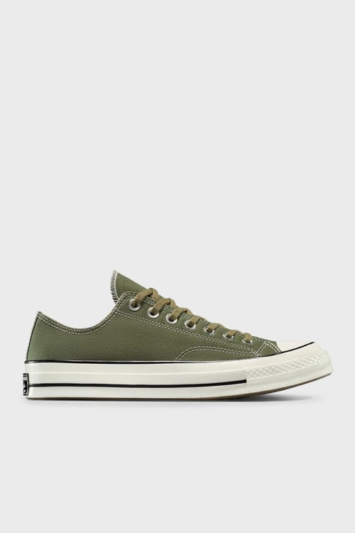 Chuck 70 Houndstooth Lınıng Logolu Kanvas Sneaker Unisex Ayakkabı A13292C 306 HAKİ