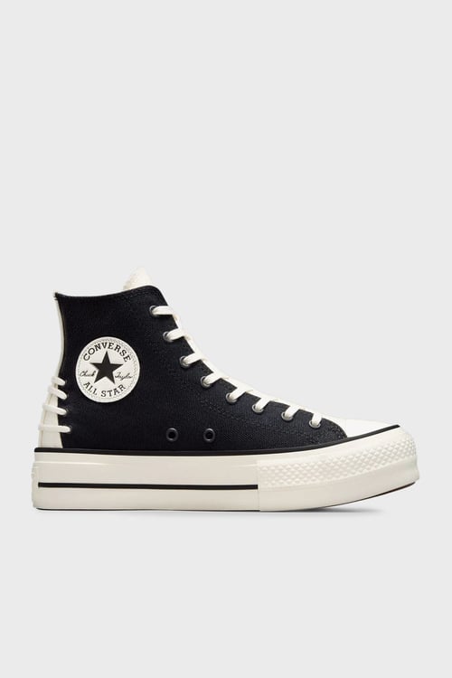 Chuck Taylor All Star Lift Renk Bloklu Kalın Taban Sneaker Kadın Ayakkabı A12552C 001 SİYAH