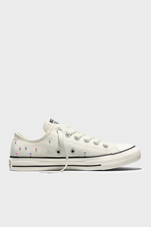Chuck Taylor All Star Logolu Sneaker Unisex Ayakkabı A17872C 286 KREM
