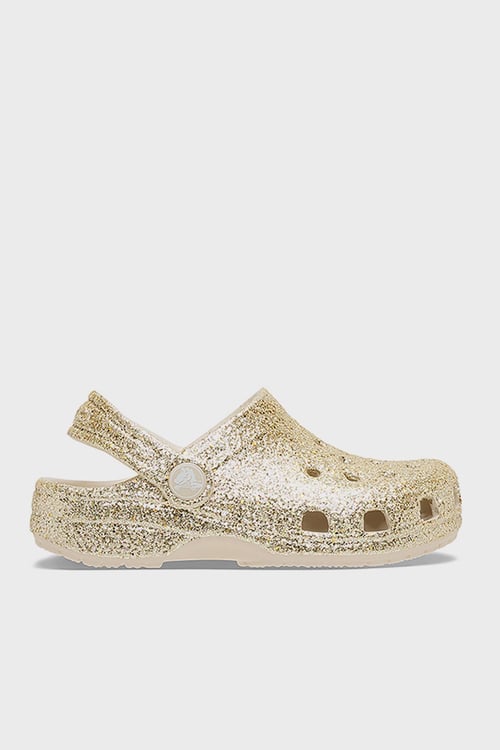 Classic Chunky Glitter Clog T Simli Unisex Çocuk Terlik 211940-0LH KUM