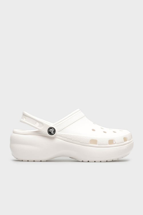 Classic Platform Clog W Logolu Çıkarılabilir Kayışlı Kadın Terlik 206750-100 BEYAZ