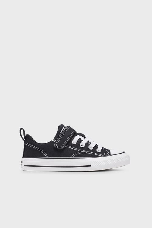 Converse Logolu Cırtlı Sneaker Unisex Çocuk Ayakkabı A06410C 001 SİYAH-BEYAZ
