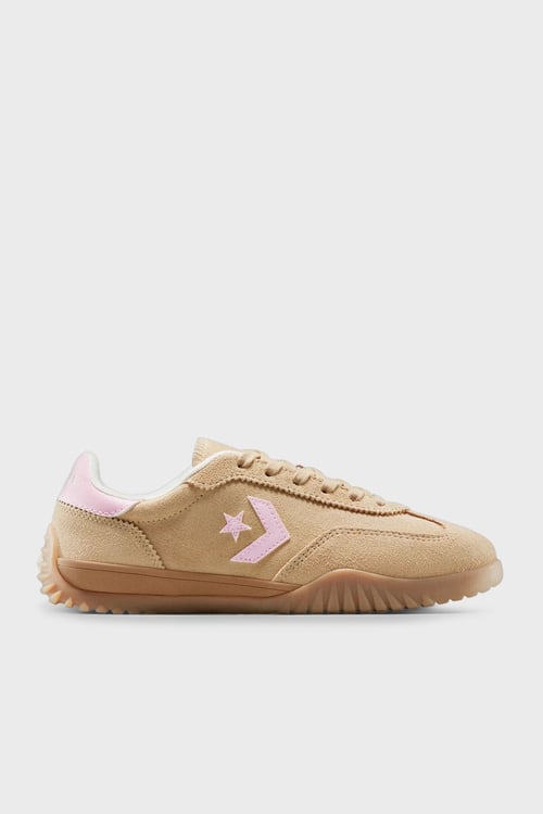 Converse Logolu Hakiki Deri ve Süet Karışımlı Sneaker Bayan Ayakkabı A15088C 248 KAHVE