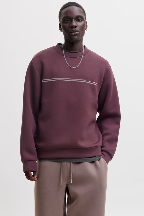 Core Jcofusion Logolu Bisiklet Yaka Erkek Sweat 12289830 BORDO