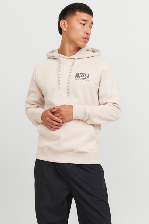 Core Jcowaffle Kapüşonlu Erkek Sweat 12242225 AÇIK BEJ