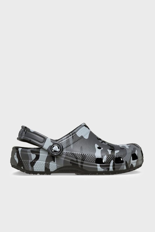 Crocs Classic Camouflage Clog K Desenli Erkek Çocuk Terlik 211879-0DD ANTRASİT