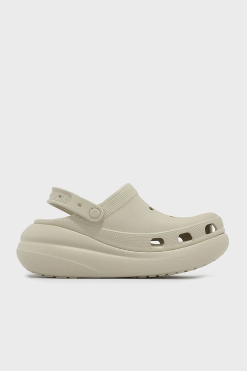 Crush Clog Logolu Platform Taban Çıkarılabilir Kayışlı Unisex Terlik 207521-2Y2 KEMİK