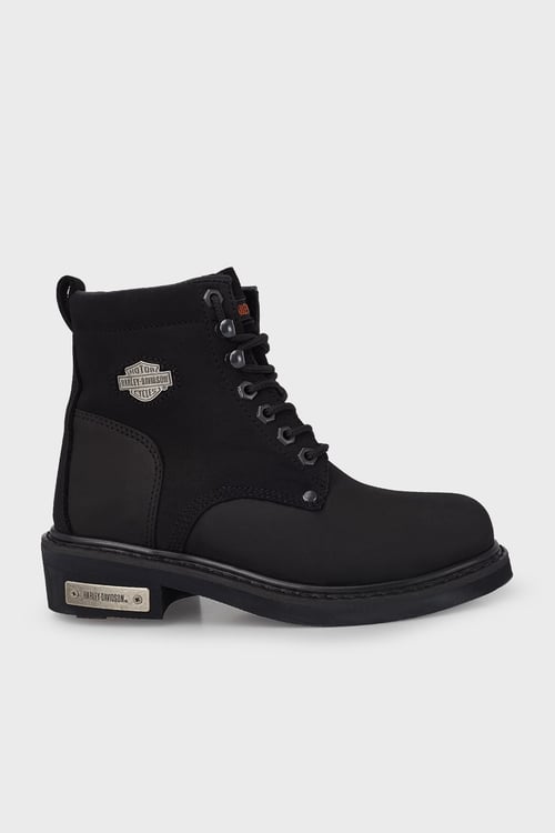 Deri Gibson Hakiki Deri Kadın Bot 025G100109 Black Nubuk