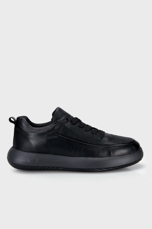 Deri Sneaker Erkek Ayakkabı 15223366S2 SİYAH