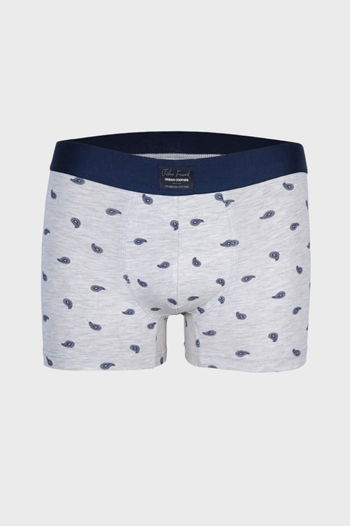 Desenli Pamuklu Erkek Boxer JFBUC111 GRİ