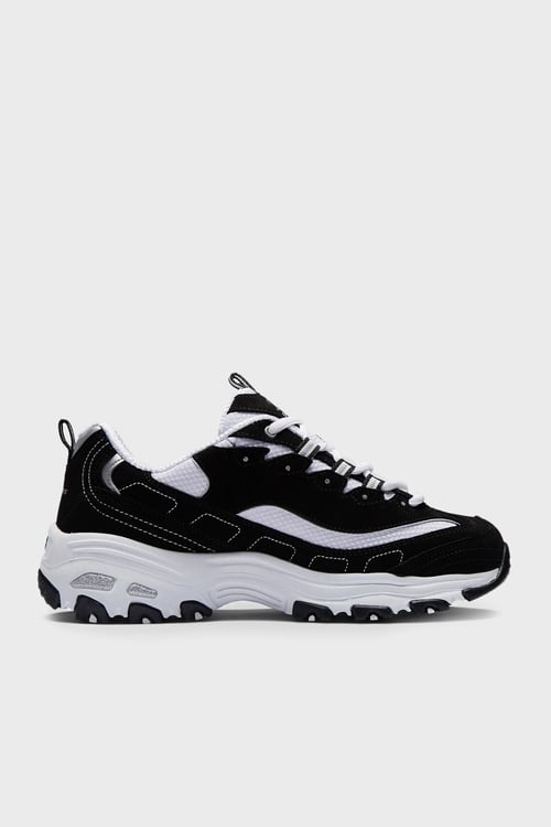 D'Lites Logolu Kalın Taban Sneaker Kadın Ayakkabı 11930 BKW SİYAH-BEYAZ