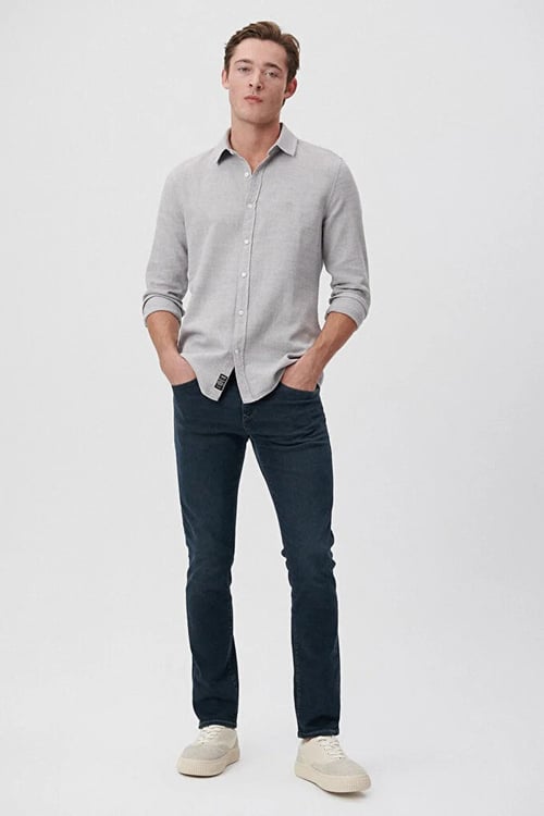 Düz Kesim Dar Paça Pamuklu Marcus Jeans Erkek Kot Pantolon 0035126972 KOYU LACIVERT