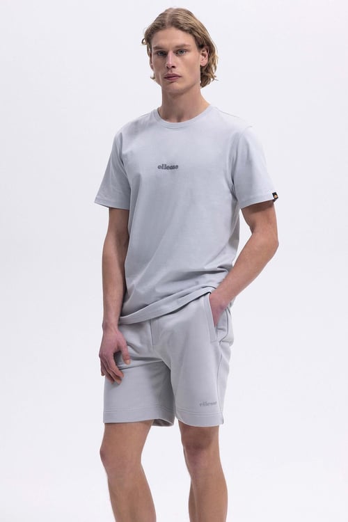 Ellesse % 100 Pamuk Baskılı Regular Fit Bisiklet Yaka Erkek T Shirt EM462-SGR GRİ