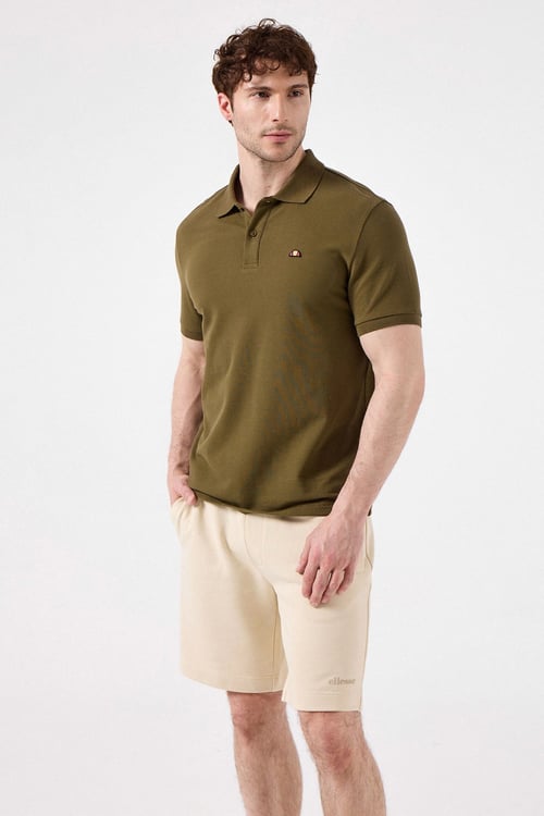 Ellesse % 100 Pamuk Regular Fit Düğmeli Erkek Polo Yaka T Shirt 6SM5044-KH KOYU HAKİ