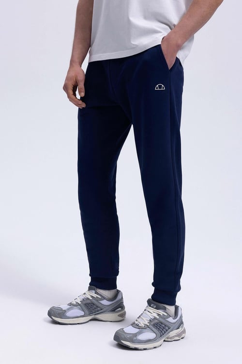 Ellesse Logolu Streç Pamuklu Regular Fit Normal Bel Lastikli Paça Erkek Eşofman Altı EM383-NV LACİVERT