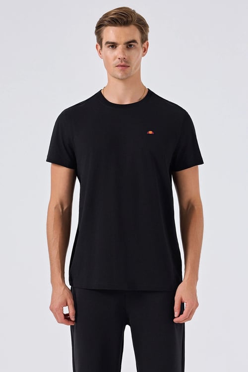 Ellesse Pamuklu Regular Fit Bisiklet Yaka Erkek T Shirt 6SM5069-BK SİYAH