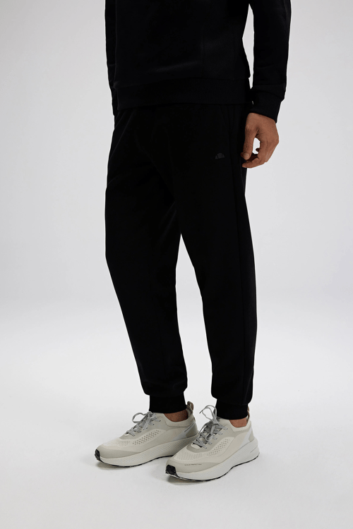 Ellesse Pamuklu Regular Fit Normal Bel Ribanalı Paça Erkek Eşofman Altı EM531-BK SİYAH
