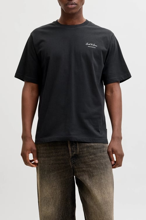 Essentials Jjearchive Pamuklu Regular Fit Logolu Bisiklet Yaka Erkek T Shirt 12287990 SİYAH