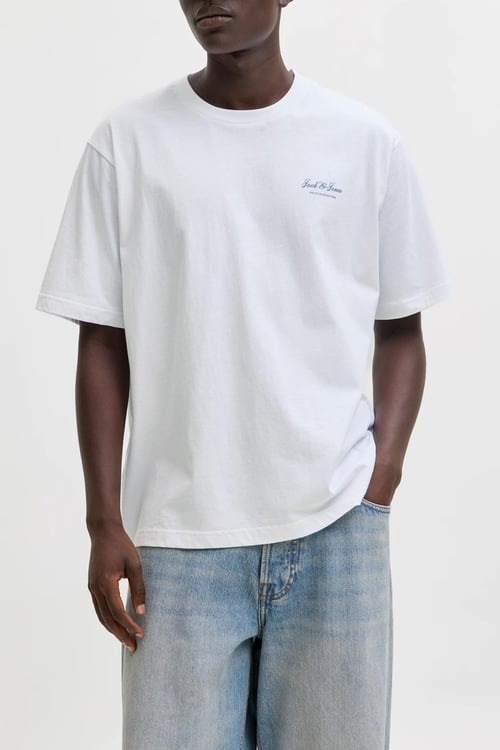 Essentials Jjearchive Pamuklu Regular Fit Logolu Bisiklet Yaka Erkek T Shirt 12287990 BEYAZ