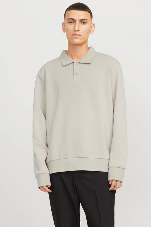 Essentials Jjebradley Pamuk Karışım Regular Fit Erkek Polo Yaka Sweat 12278586 TAŞ
