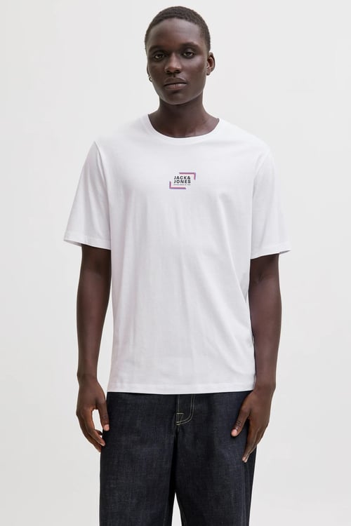 Essentials Jjecorp % 100 Pamuk Regular Fit Logolu Erkek T Shirt 12268415 BEYAZ-SİYAH