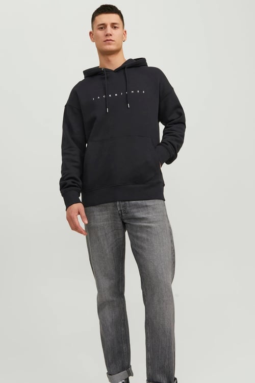 Essentials Jjestar Kapüşonlu Cepli Relaxed Fit Erkek Sweat 12233972 SİYAH