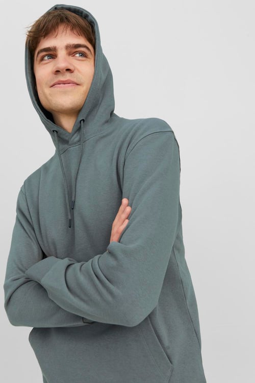 Essentials Jjestar Pamuklu Kapüşonlu Erkek Sweat 12208157 HAKİ