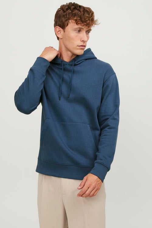 Essentials Jjestar Pamuklu Kapüşonlu Erkek Sweat 12208157 İNDİGO