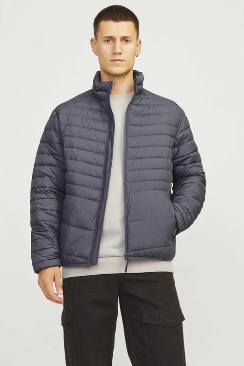 Essentials Jjestate Kapitoneli Regular Fit Dik Yaka Erkek Mont 12256985 ASFALT