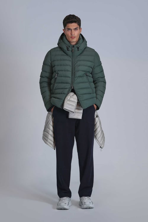 Gabriel Kaz Tüyü Dolgulu Slim Fit Kapüşonlu Erkek Mont 112120222 YEŞİL