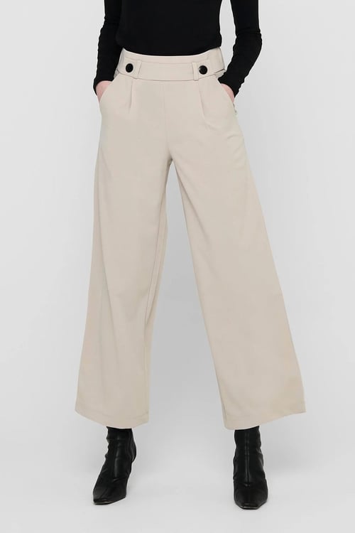 geggo Regular Fit Normal Bel Geniş Paça Kadın Pantolon 15208430 TAŞ