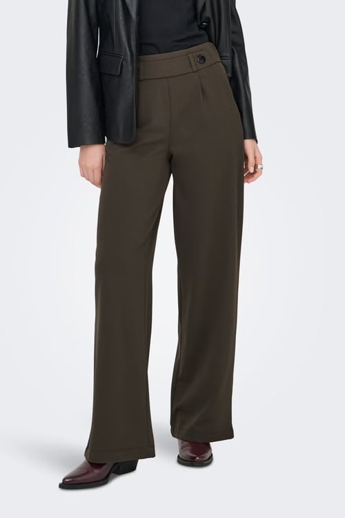 geggo Regular Fit Normal Bel Geniş Paça Kadın Pantolon 15208430 KAHVE