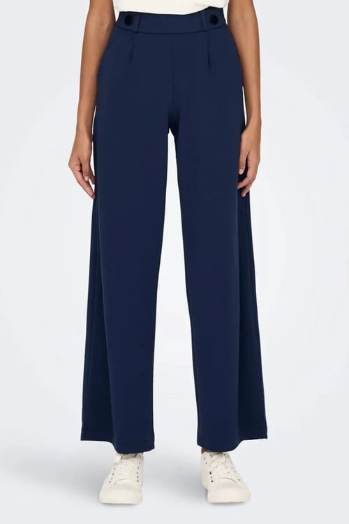 geggo Regular Fit Normal Bel Geniş Paça Kadın Pantolon 15208430 İNDİGO