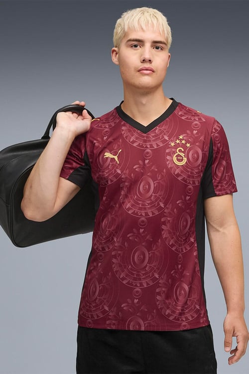 GSK Third Jersey woS Galatasaray 2025-2026 Jakarlı Unisex Forma 77981303 BORDO