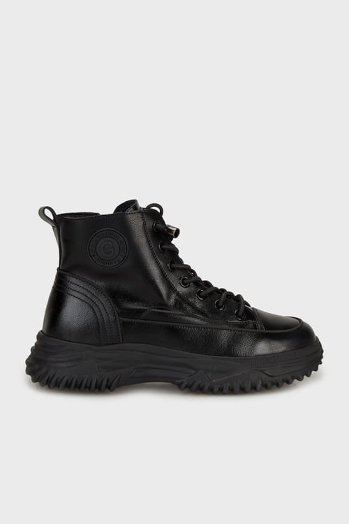 Guja Hakiki Deri Sneaker Bayan Bot 38925K31013 KÖMÜR